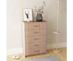 vidaXL Armario de madera prensada 71x35x108 cm roble