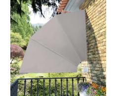 vidaXL Toldo lateral plegable de balcón color crema 210x210 cm
