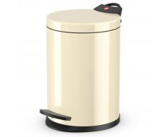 Hailo Papelera con pedal T2 tamaño S 4 L vainilla 0704-869
