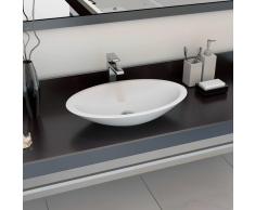 vidaXL Lavabo 59,3x35,1x10,7 cm resina mineral/mármol blanco