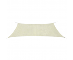 vidaXL Toldo de vela rectangular HDPE 4x6 m crema