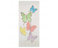 vidaXL Cortina de bambú para puerta contra insectos 90x200 cm