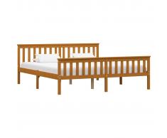 vidaXL Estructura de cama madera maciza pino marrón miel 180x200 cm