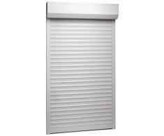 vidaXL Persiana enrollable aluminio blanca 100x210 cm