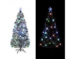 vidaXL Árbol de Navidad artificial con soporte/LED 210 cm 280 ramas