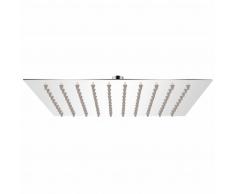 vidaXL Cabezal de ducha cuadrado efecto lluvia acero inoxidable 20x20
