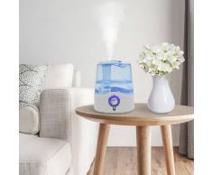 vidaXL Humidificador ultrasónico vapor frío luz nocturna 6 L 300 ml/h