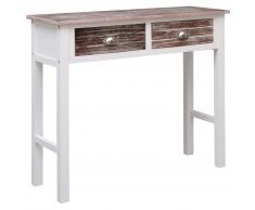 vidaXL Mesa consola de madera marrón 90x30x77 cm