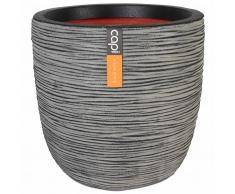 Capi Macetero redondo Nature Rib 43x41 cm gris antracita KOFZ933