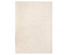 vidaXL Alfombra shaggy peluda 160x230 cm crema