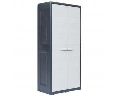vidaXL Armario de almacenamiento para jardín XL 78x46x175 cm plástico