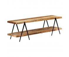 vidaXL Mueble para TV de madera maciza de mango 160x40x50 cm
