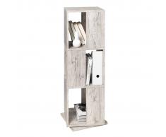 FMD Armario archivador giratorio abierto 34x34x108cm color roble arena