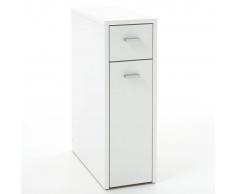FMD Armario cajonera con 2 cajones 20x45x61 cm blanco 930-001