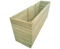 vidaXL Jardinera de madera de pino impregnada FSC 200x50x77 cm