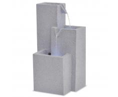 vidaXL Fuente de agua de interior con luz LED de poliresina