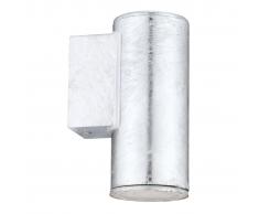 EGLO Lámpara de pared exterior Riga 4 3 W 15 cm plata 30908