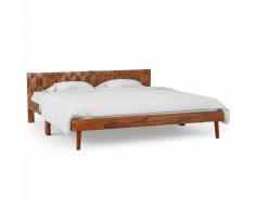vidaXL Estructura de cama de madera maciza de sheesham 140x200 cm