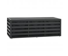 vidaXL Caja de almacenaje jardín ratán sintético antracita 150x50x50cm