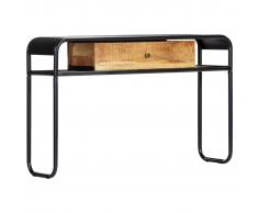vidaXL Mesa consola de madera maciza de mango 118x30x75 cm
