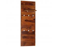 vidaXL Perchero de pared madera maciza de sheesham 118x40 cm