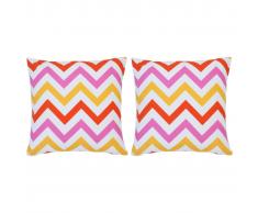 vidaXL Cojines con estampado 2 unidades algodón multicolor 40x40 cm