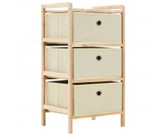 vidaXL Estante de almacenamiento con cestas de cedro beige