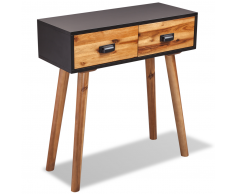 vidaXL VidaXL Mesa consola de madera maciza acacia 70x30x75 cm