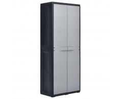 vidaXL Armario de almacenamiento para jardín 65x38x71 cm plástico