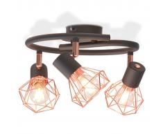 vidaXL Lámpara de techo con 3 bombillas de filamento LED 12 W