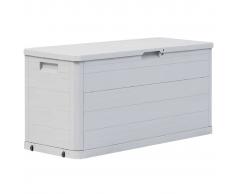 vidaXL Caja de almacenamiento de jardín 280 L gris claro