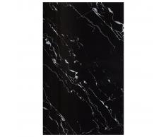 vidaXL Tablero mesa rectangular vidrio textura mármol negro 100x62 cm