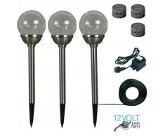 Luxform Lámparas LED de jardín Zaragoza juego completo 3 unidades 12 V