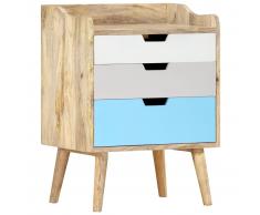 vidaXL Mesita de noche de madera maciza de mango 47x35x63 cm