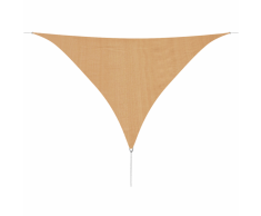 vidaXL Toldo de vela triangular HDPE 3,6x3,6x3,6 m beige