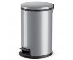 Hailo Papelera con pedal Pure tamaño M 12 L plateada 0517-020