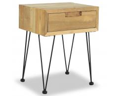 vidaXL Mesita de noche 40x30x50 cm madera de teca maciza