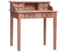 vidaXL Escritorio con cajones de madera maciza reciclada 90x50x101 cm