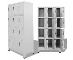 vidaXL Armario taquilla con 12 compartimentos 90x45x180 cm