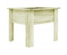 vidaXL Jardinera con patas madera aserrada impregnada 100x80x80 cm