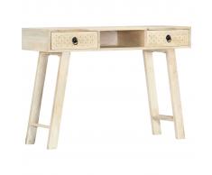 vidaXL Mesa consola de madera maciza de mango 110x35x76 cm