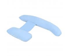 vidaXL Almohada de embarazo con forma de H 80x140 cm azul