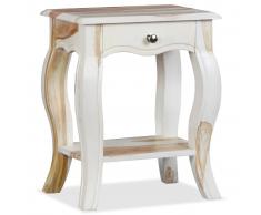 vidaXL Mesita de noche madera maciza sheesham 40x30x50 cm