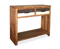 vidaXL Mesa consola de madera maciza de acacia 86x30x75 cm