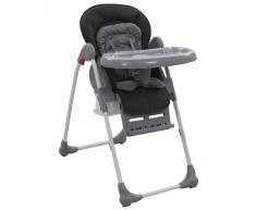 vidaXL Trona de bebé gris