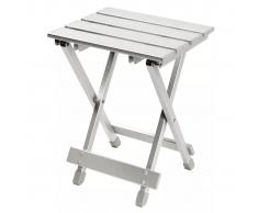 Camp Gear Mesita/taburete plegable aluminio gris 60 kg 1404354