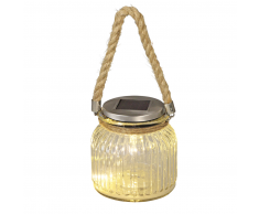 Luxform Luz solar LED en forma de tarro cristal transparente 33100