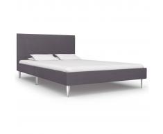 vidaXL Estructura de cama de tela gris 120x200 cm