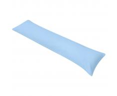 vidaXL Almohada corporal para dormir de lado 40x145 cm azul