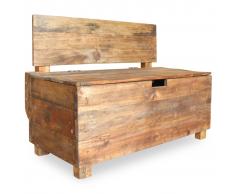 vidaXL Banco de madera maciza reciclada 86x40x60 cm